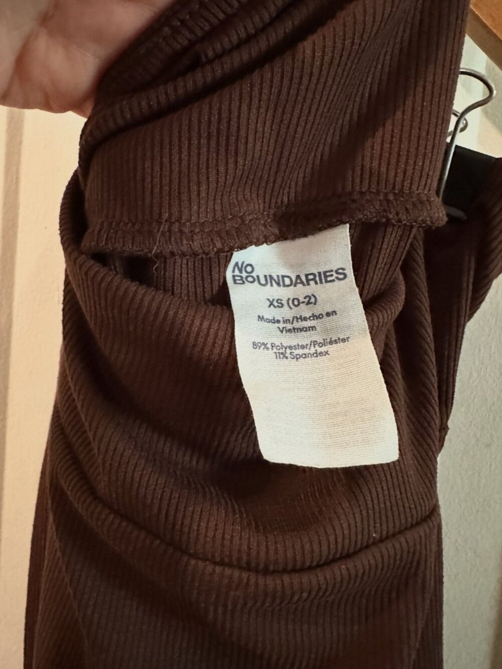 No Boundaries Chocolate Brown Knit Maxi Skirt Size XS - Picture 2 of 3